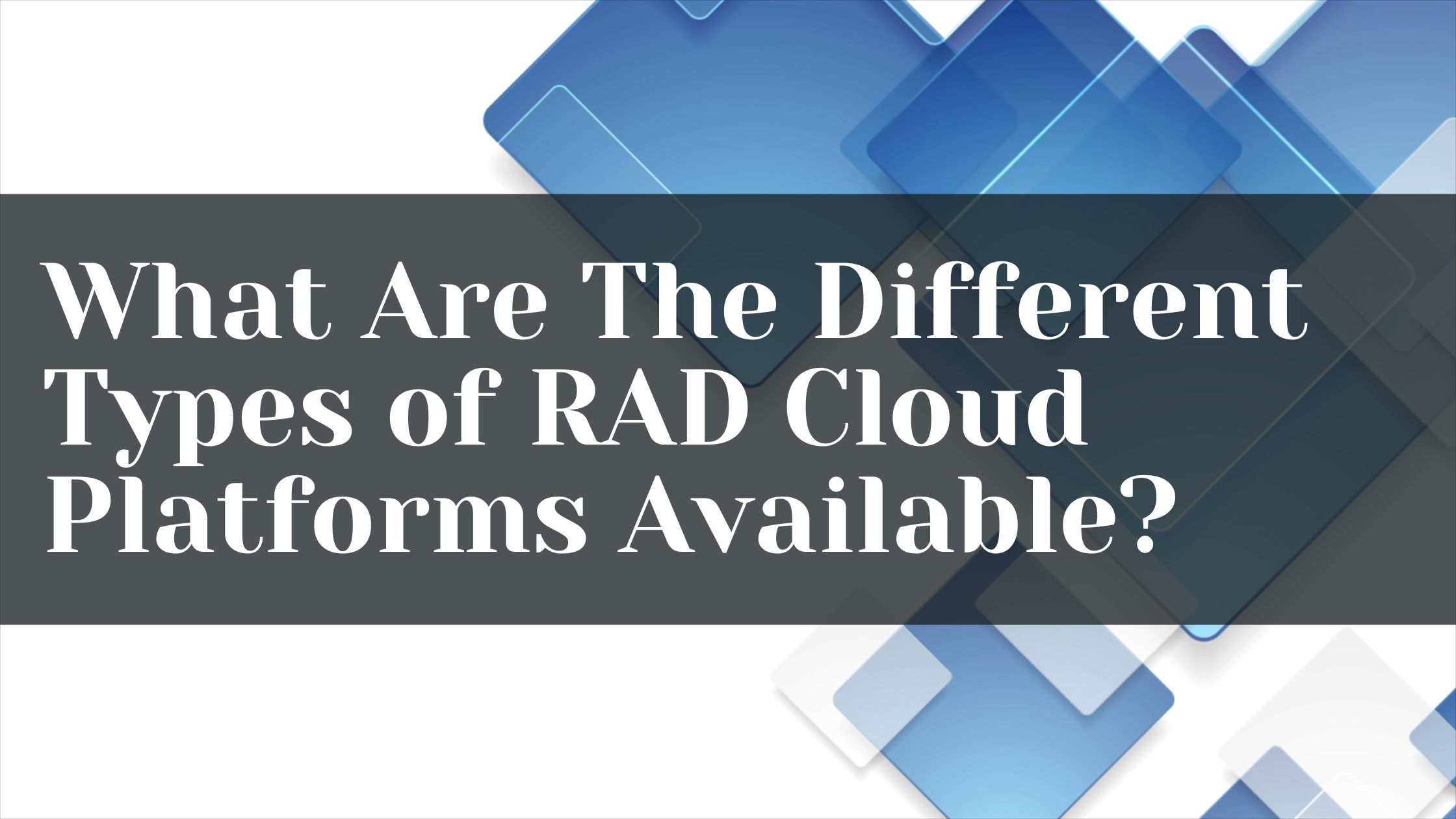 rapid application development Cloud